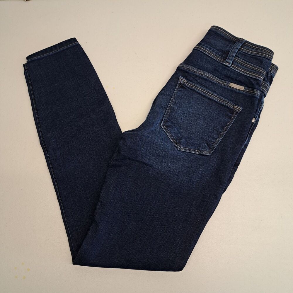 NEW Kancan High Rise Super Skinny Dark Denim Jeans 3/25 - Picture 1 of 8